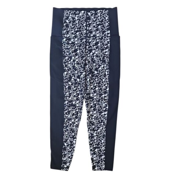 Sweaty Betty Power Leggings Black White Print Panel Athletic Sz 8/10 Fitness - Picture 3 of 15